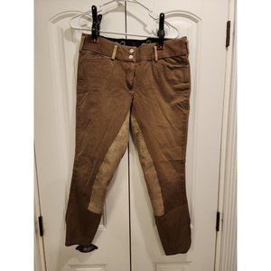 Goode Rider Womens 32R Horseback Riding Cropped Jeans Mid Rise Adjustable Ankle